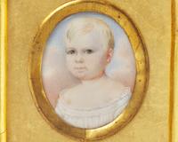 Sebastian Helmle (Swiss-German, B. 1799), A Portrait Miniature of a Young Child