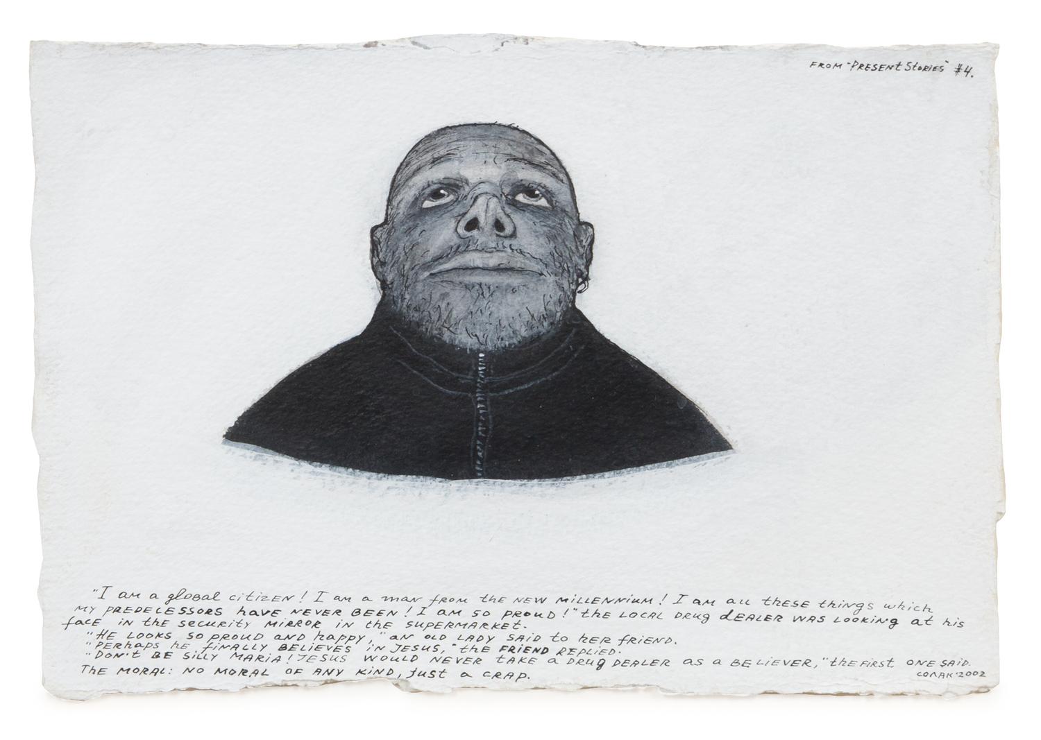 Nedko Solakov, (Bulgarian, b. 1957), I am a Global Citizen (from Present stories #4), 2002
