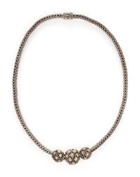 JOHN HARDY, STERLING SILVER AND YELLOW GOLD NECKLACE