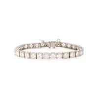 Diamond and Platinum Line Bracelet