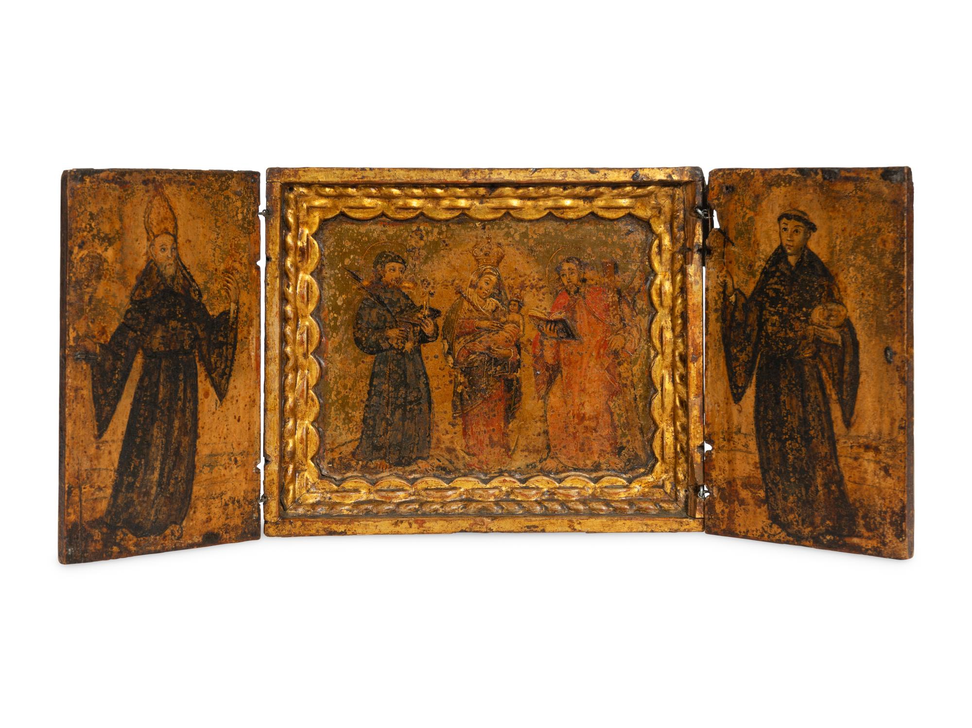 An Eastern European Triptych Icon