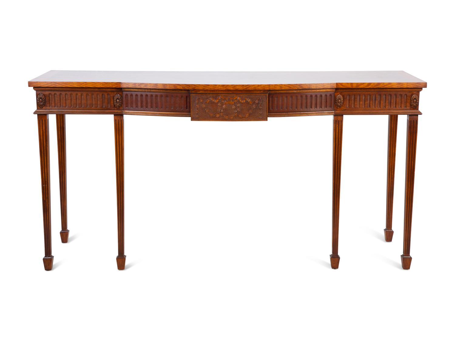 A Regency Style Mahogany Crossbanded Server — 20TH CENTURY