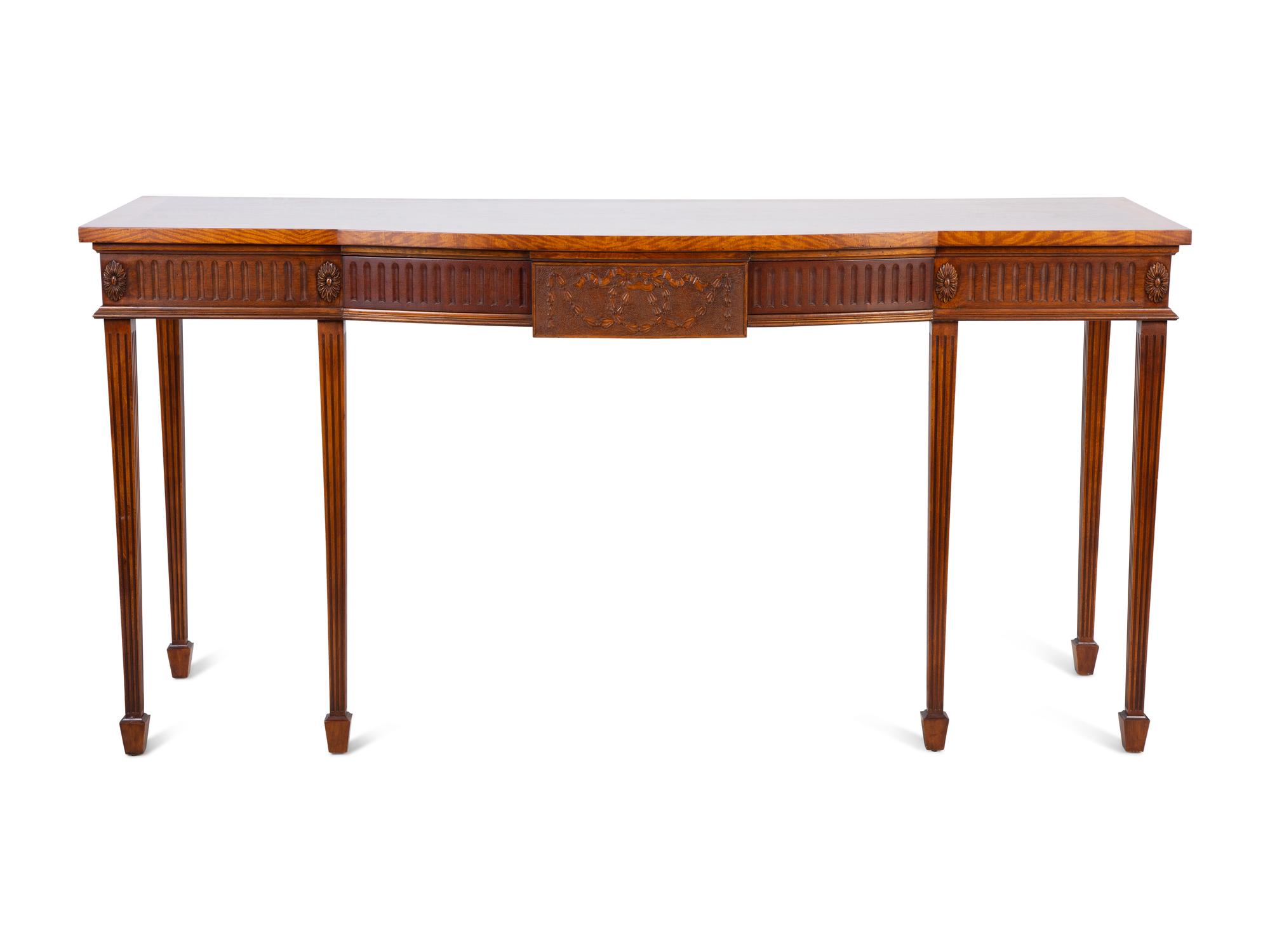 A Regency Style Mahogany Crossbanded Server — 20TH CENTURY
