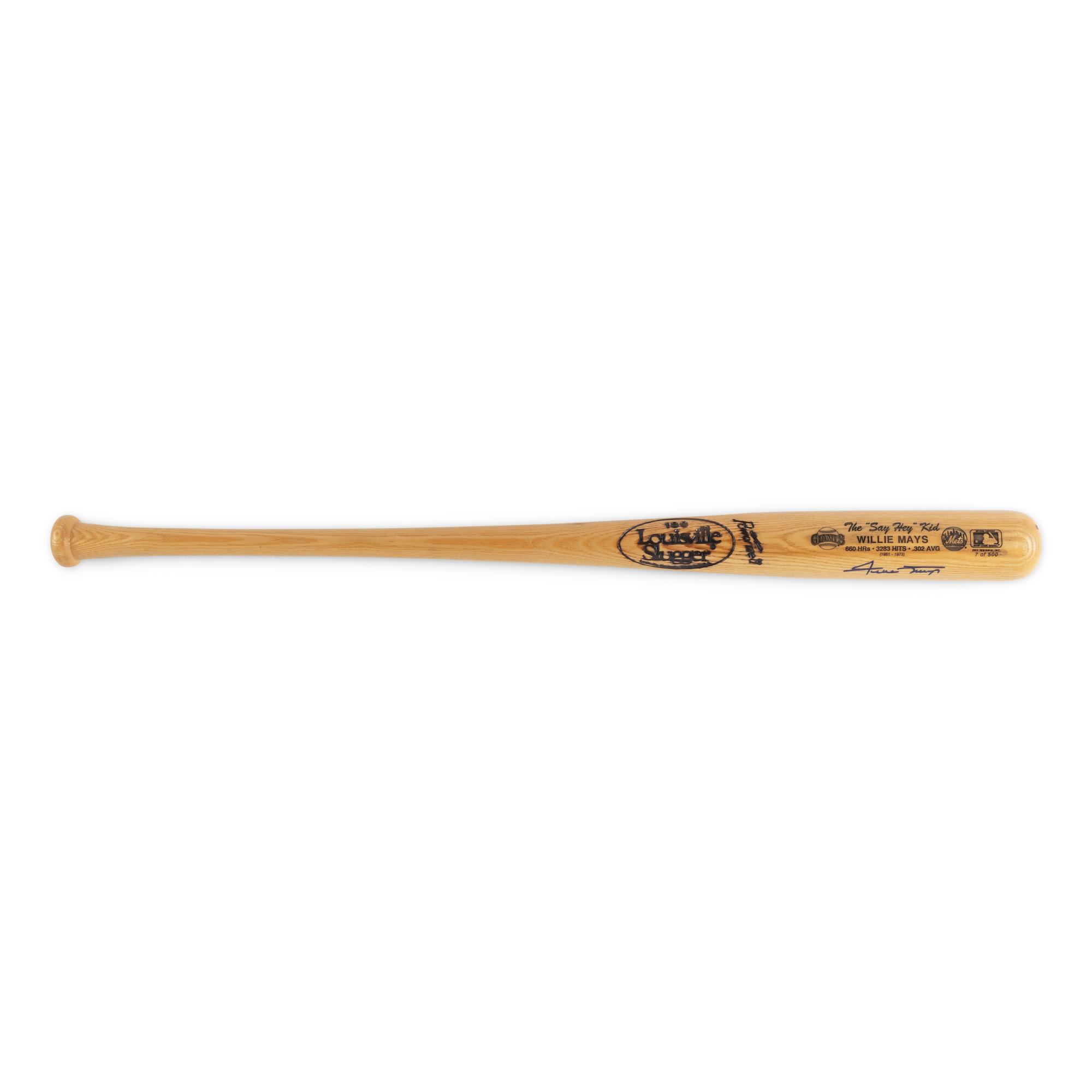 A Willie Mays Signed Autograph Bat (Beckett Authentication Services Letter)
