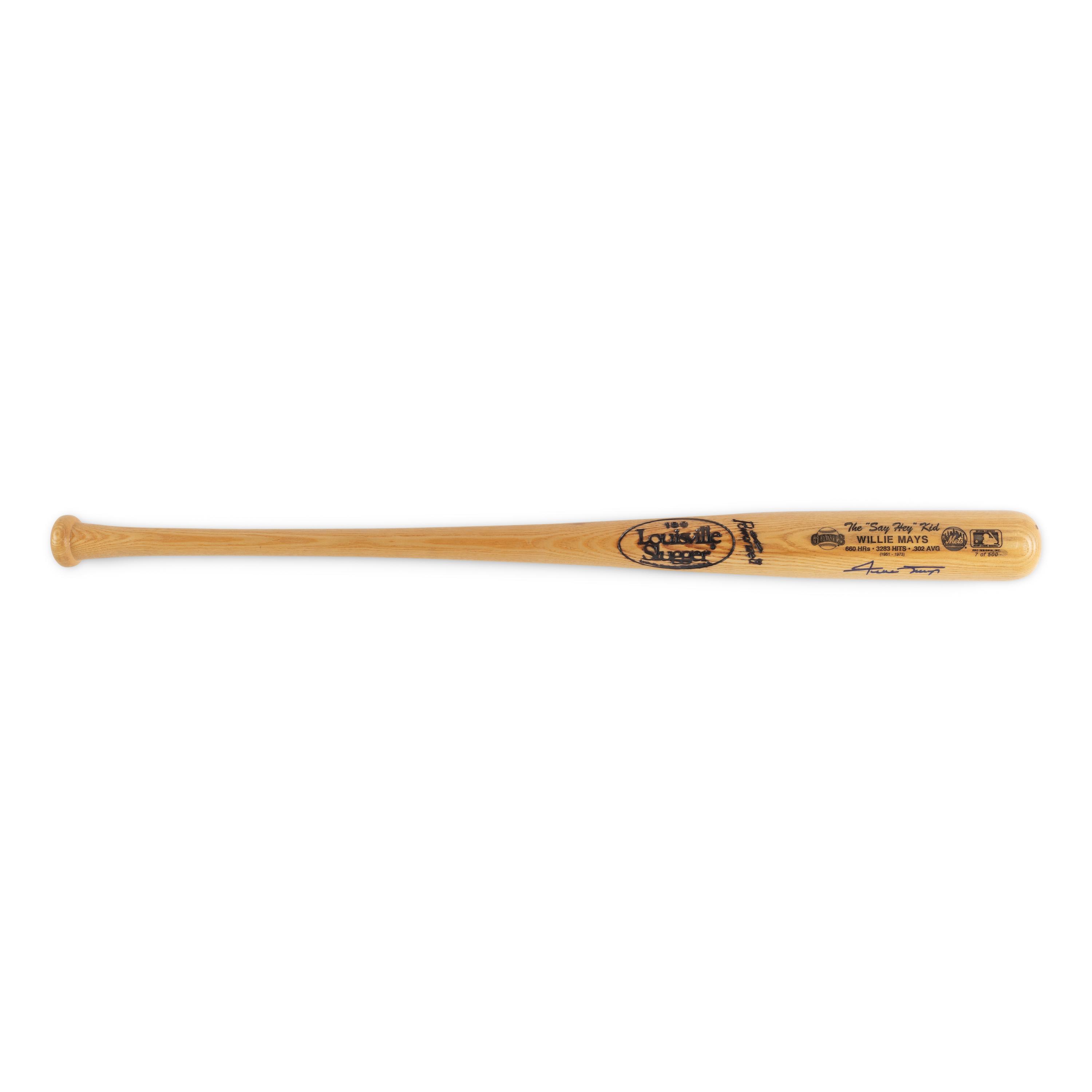 A Willie Mays Signed Autograph Bat (Beckett Authentication Services Letter)