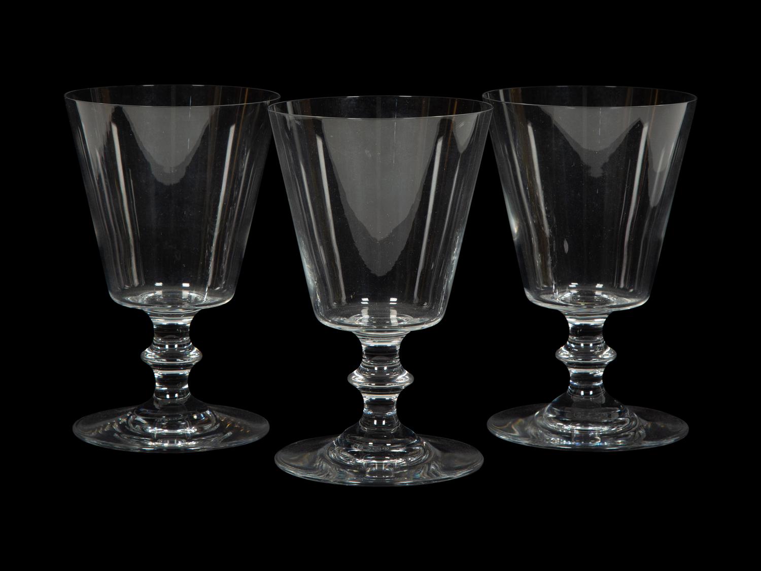 A Set of Ten Baccarat Embassy Water Goblets