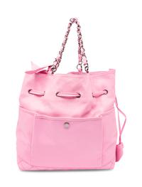 CHANEL, PINK LEATHER DRAWSTRING TOTE