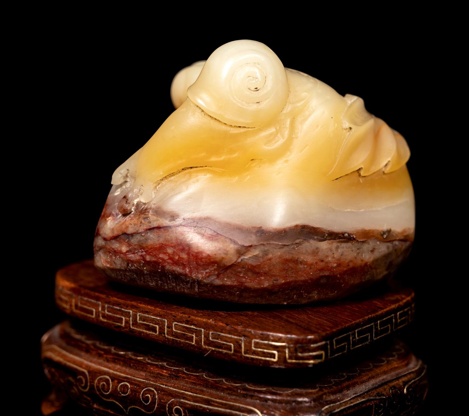 Four Chinese Jade and Hardstone Carvings
