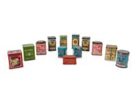 A Group of Advertising Tea Tins