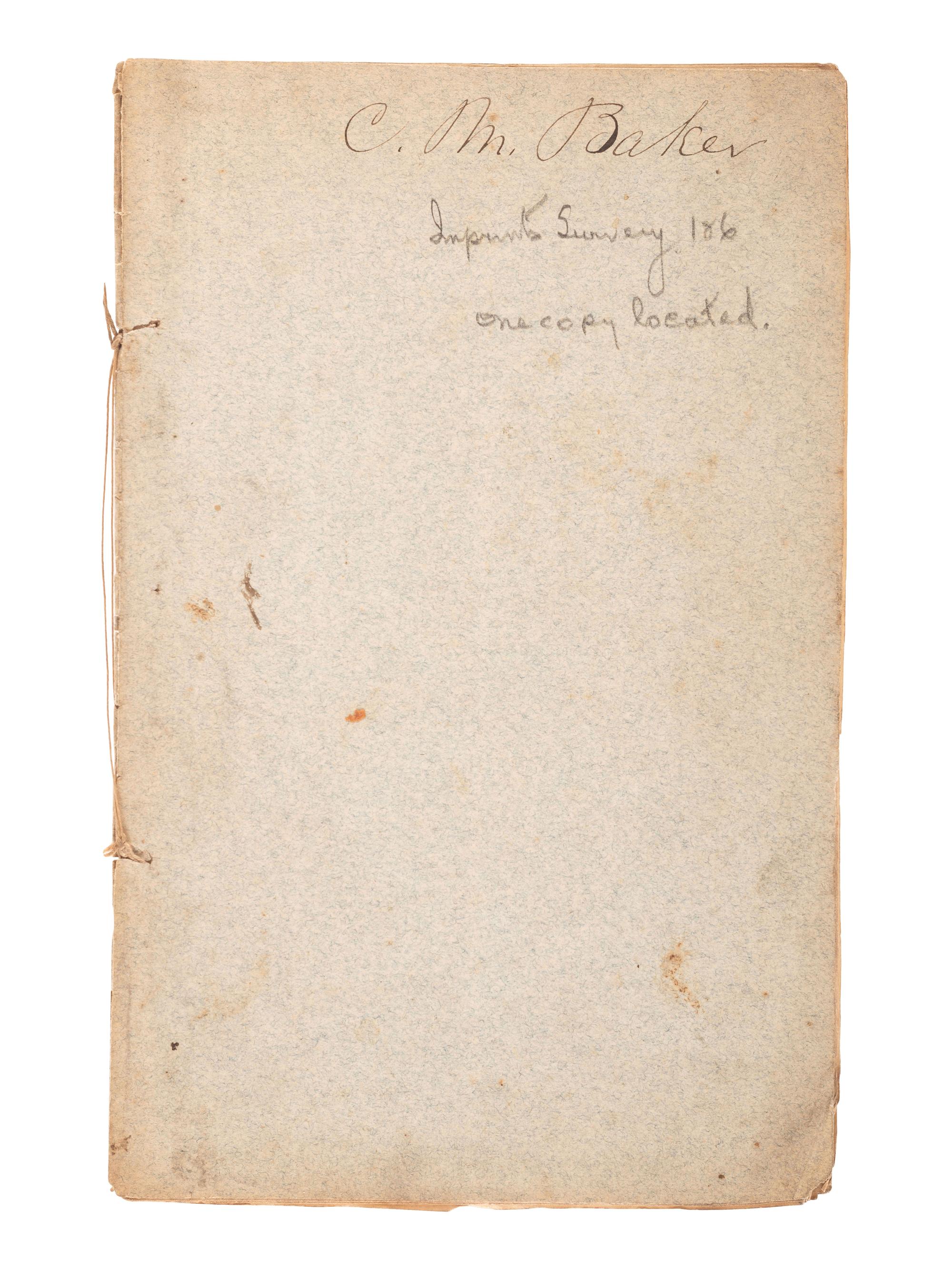 [WISCONSIN TERRITORY] -- [WISCONSIN]. Scarce Wisconsin Territory imprint "Rules for the Government of the Council, of Wisconsin Territory" and early State Historical Society of Wisconsin broadsides.