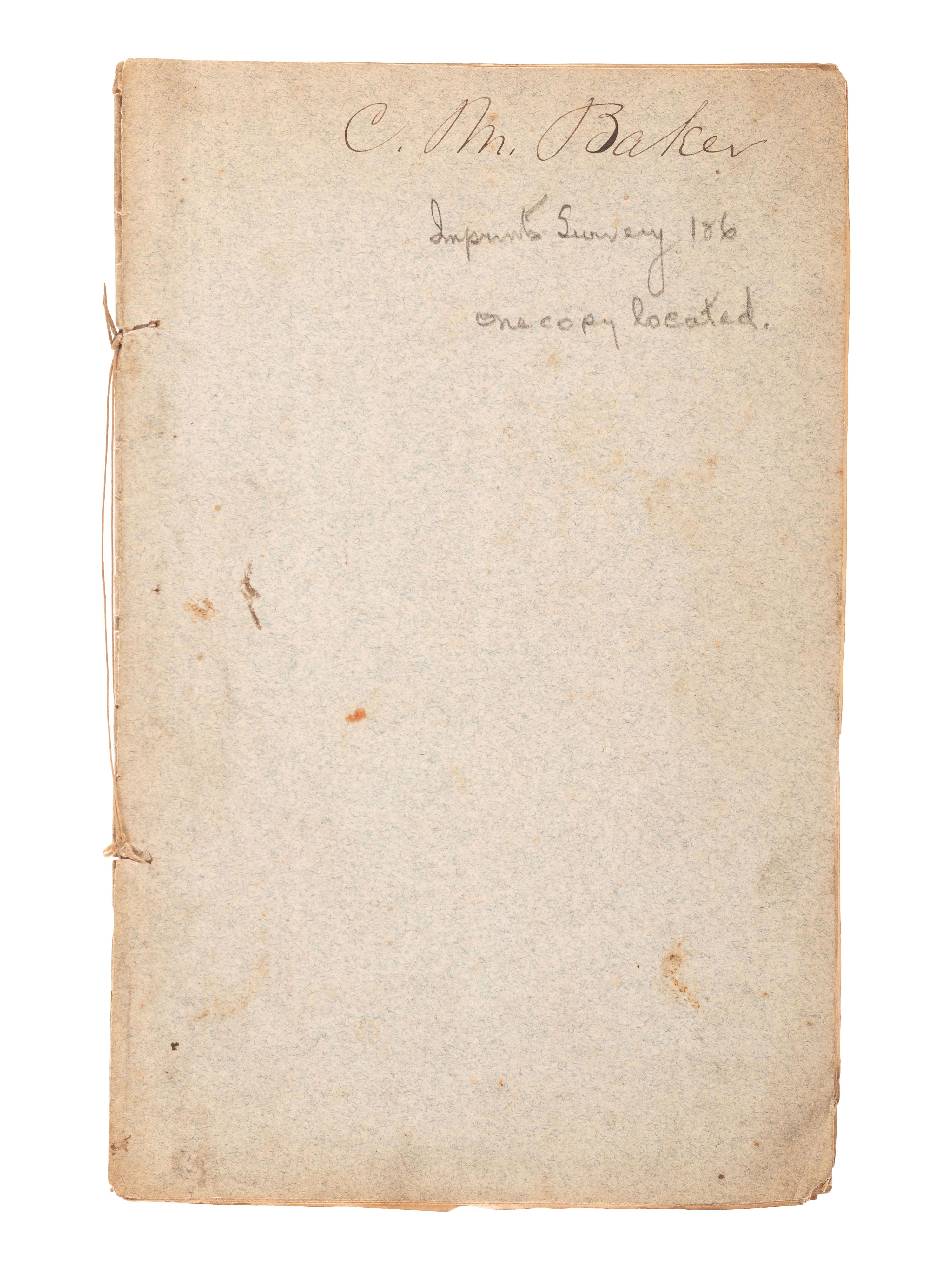 [WISCONSIN TERRITORY] -- [WISCONSIN]. Scarce Wisconsin Territory imprint "Rules for the Government of the Council, of Wisconsin Territory" and early State Historical Society of Wisconsin broadsides.