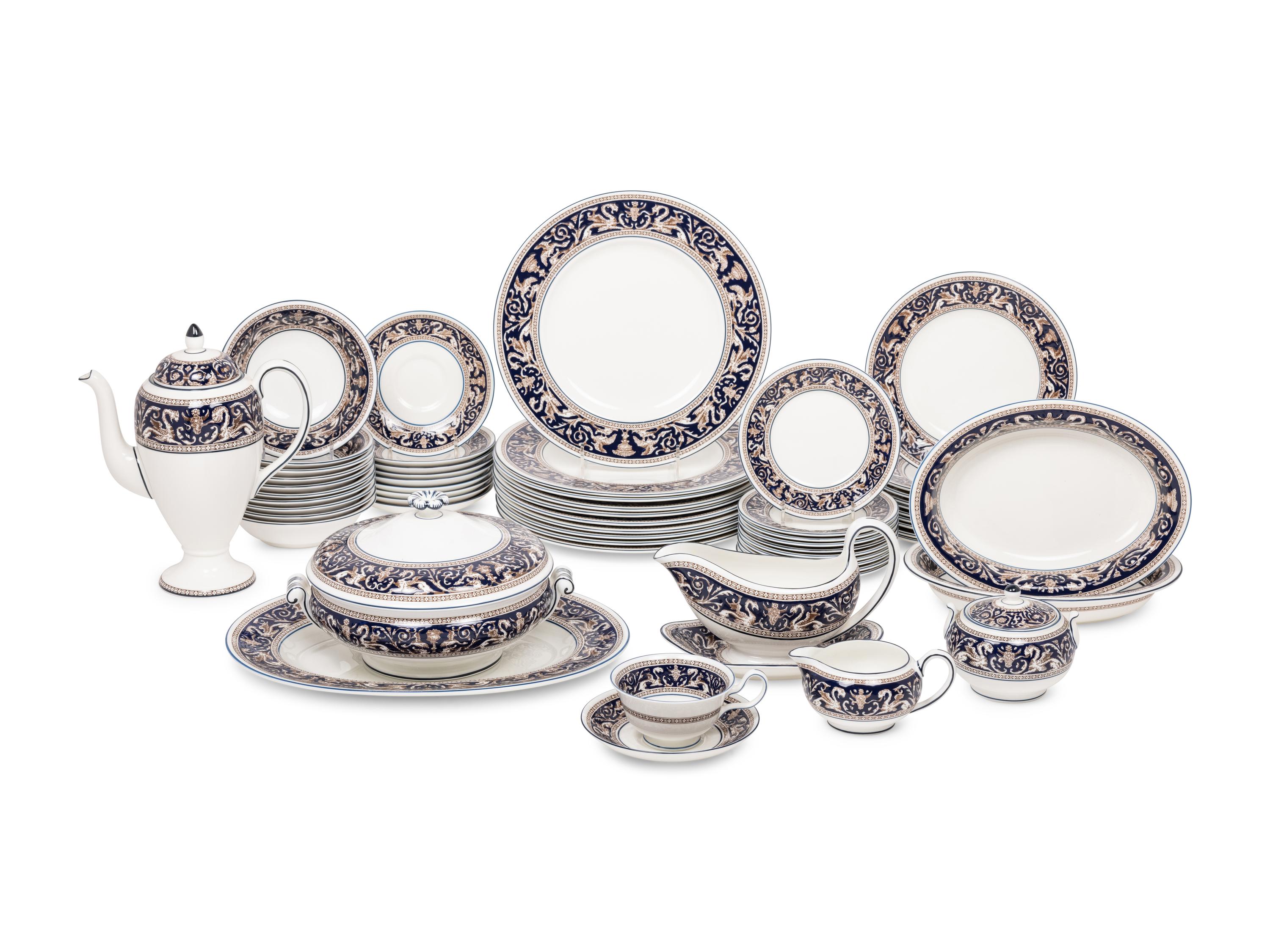 A Wedgwood Florentine Porcelain Dinner Service