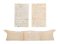 Sergeant Benning Hall, Jr., Company I, 39th Massachusetts. Collar with note dated 1862.