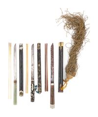 Three Sets of Chinese Chopsticks and Knives