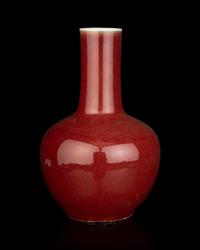 Two Chinese Red Glazed Porcelain Vessels