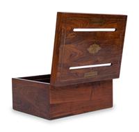 A Regency Brass Mounted Rosewood Letter Box
