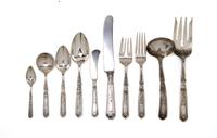 An American Sterling Silver Flatware Service, Gorham, Length of longest 9 7/8 inches.
