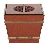 A Chinese Brass Bound Hardwood Jardiniere — 20TH CENTURY