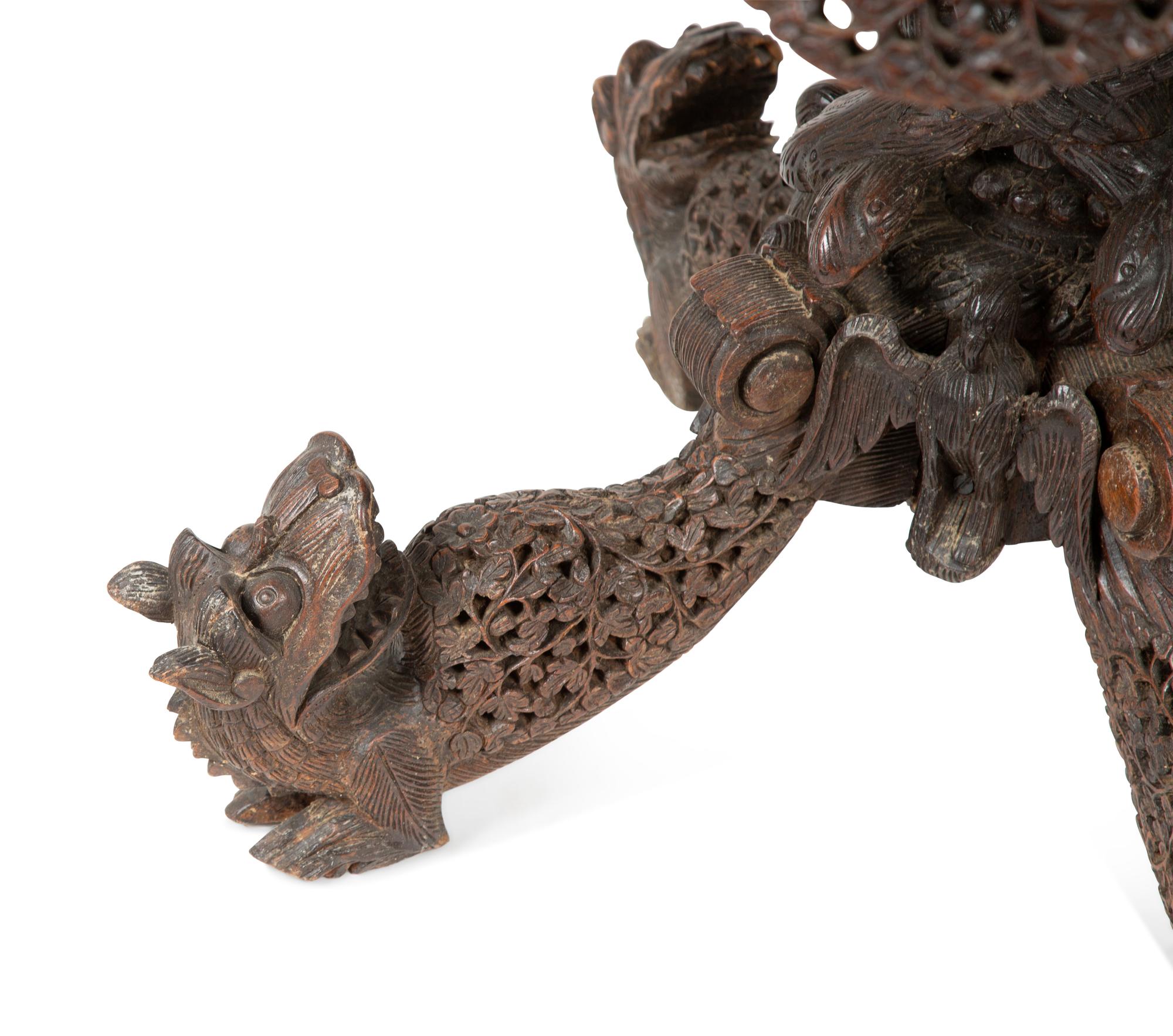 An Anglo-Indian Pierced and Carved Pedestal Table — LATE 19TH/EARLY 20TH CENTURY