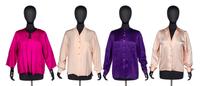 Four Chanel Silk Blouses