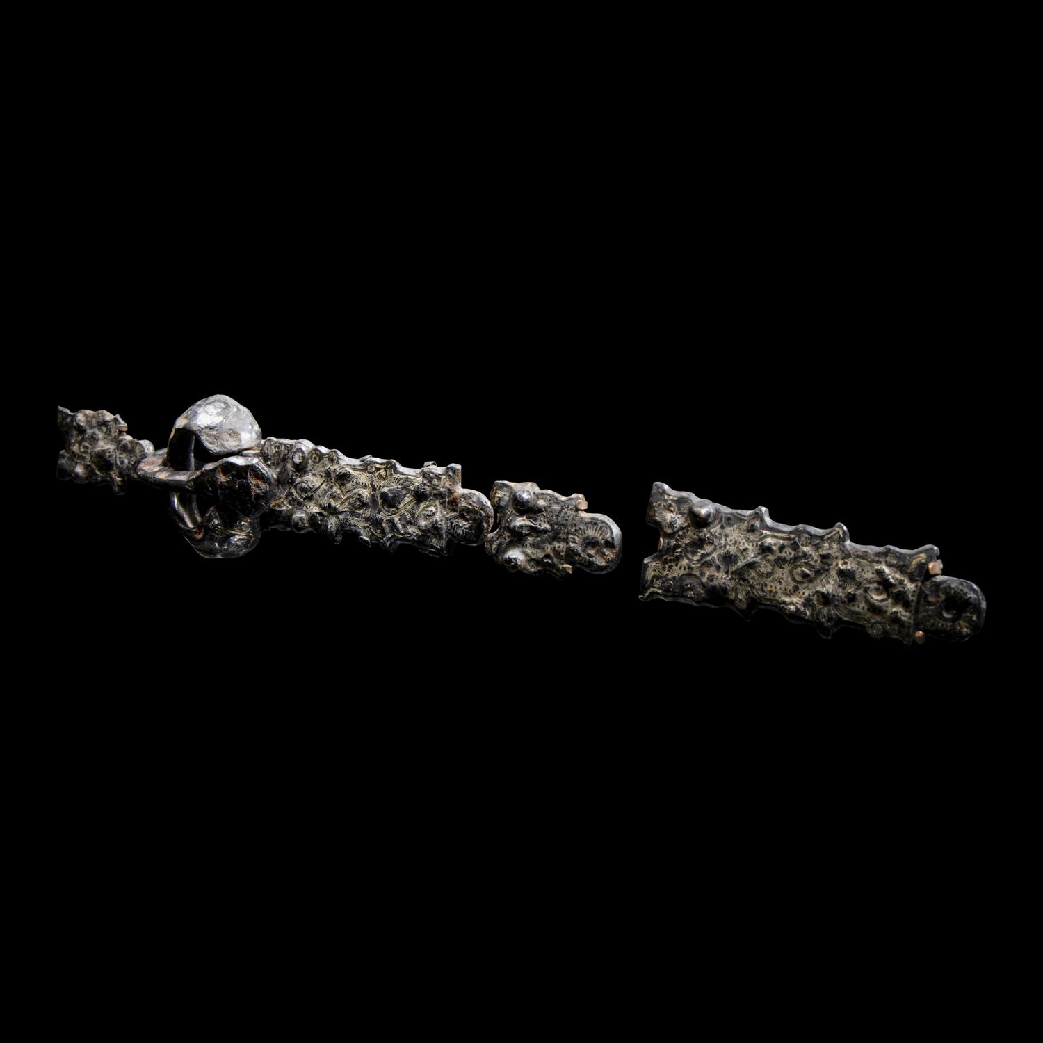 Five Migration Period Iron and Silver Belt Attachments