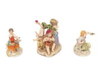 Three Meissen Porcelain Figural Groups