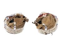 Northern Plains Beaded Hide Moccasins