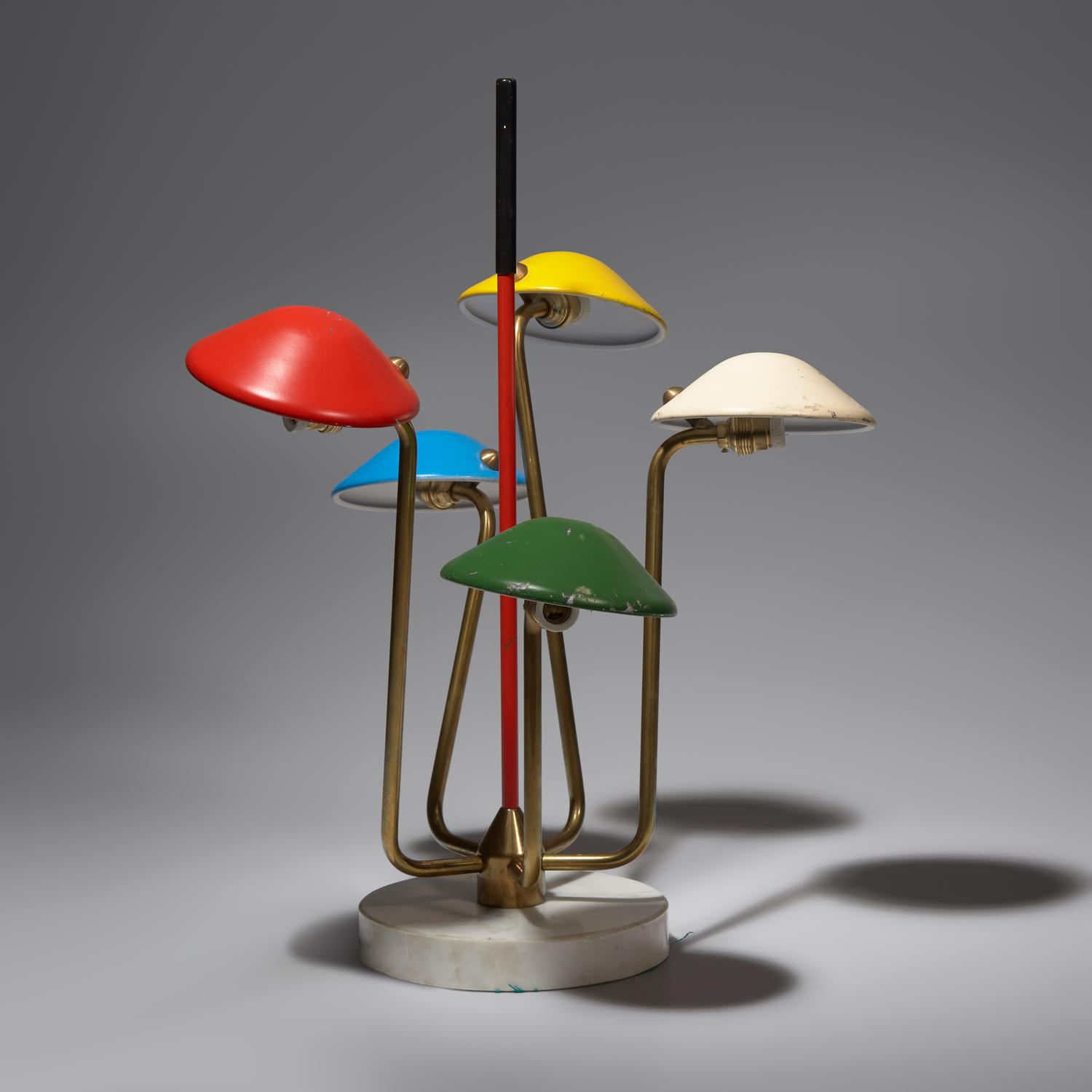 Five-arm table lamp Italy