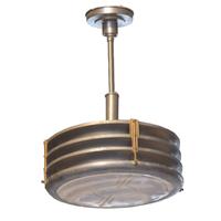 An Art Deco Brass and Glass Light Fixture 14" W x 14" D x 12" H — United States, Circa 1930