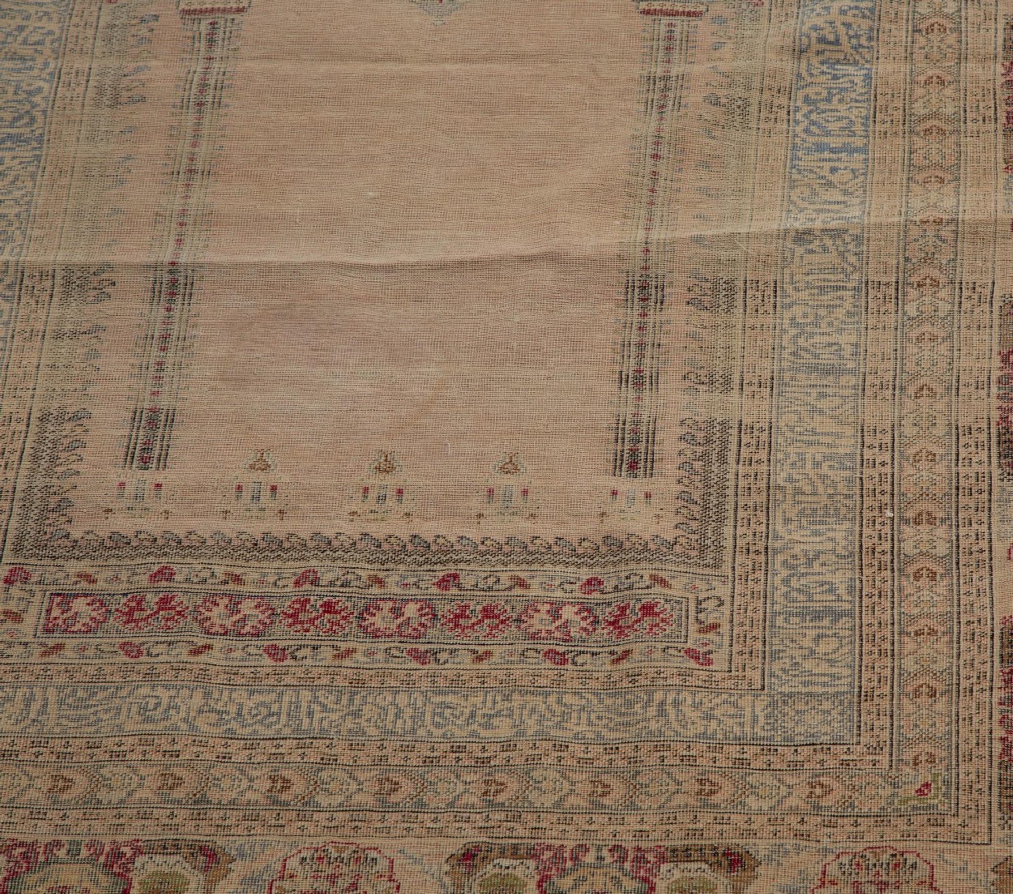 A Turkish Silk Prayer Rug — 19TH CENTURY