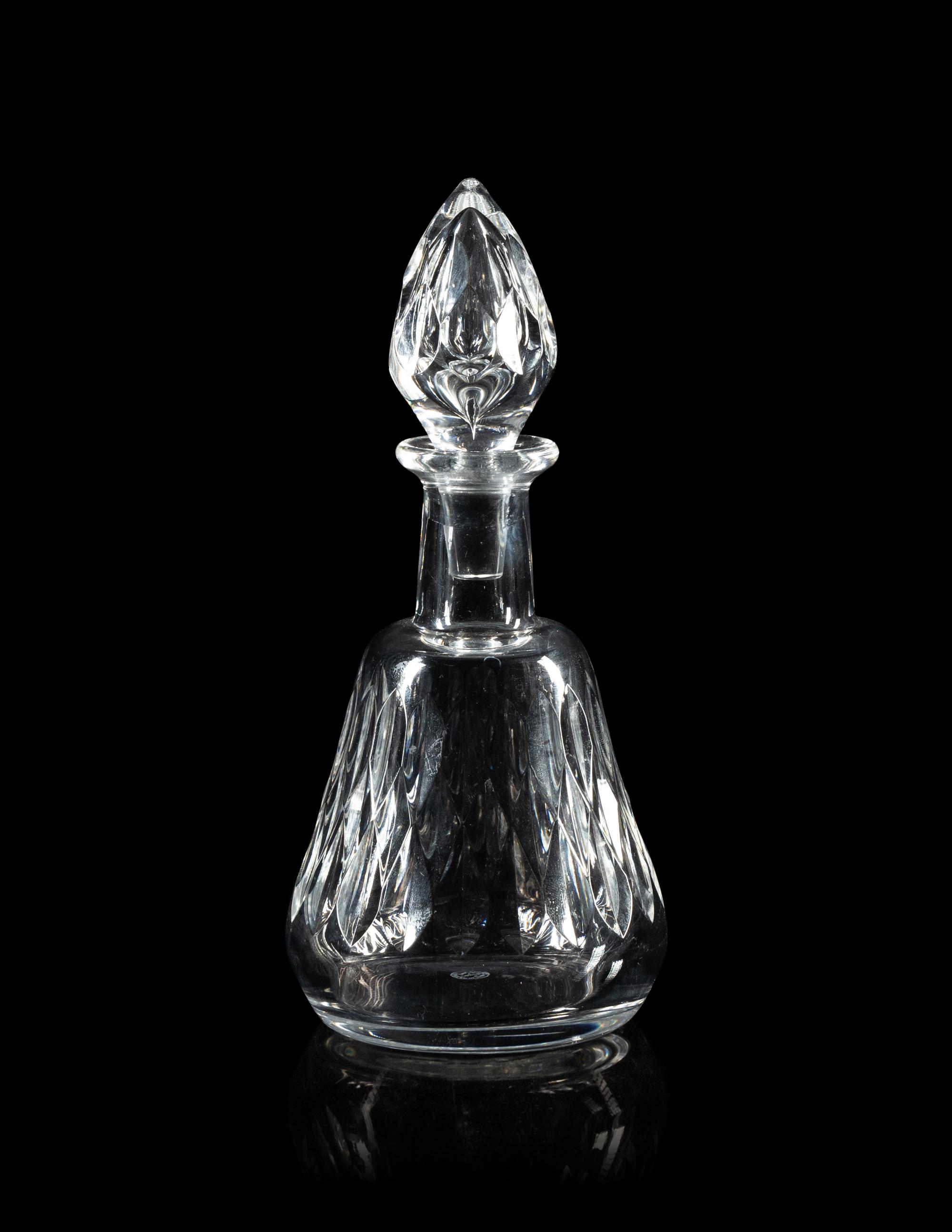 Three Baccarat Armagnac Cut Glass Decanters