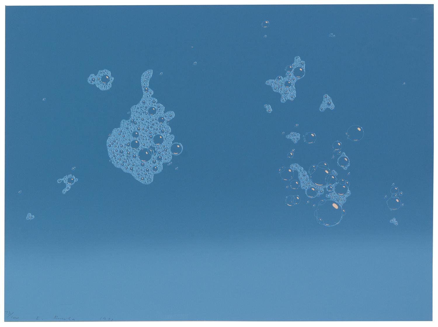Ed Ruscha, (American, b. 1937), Blue Suds, 1971