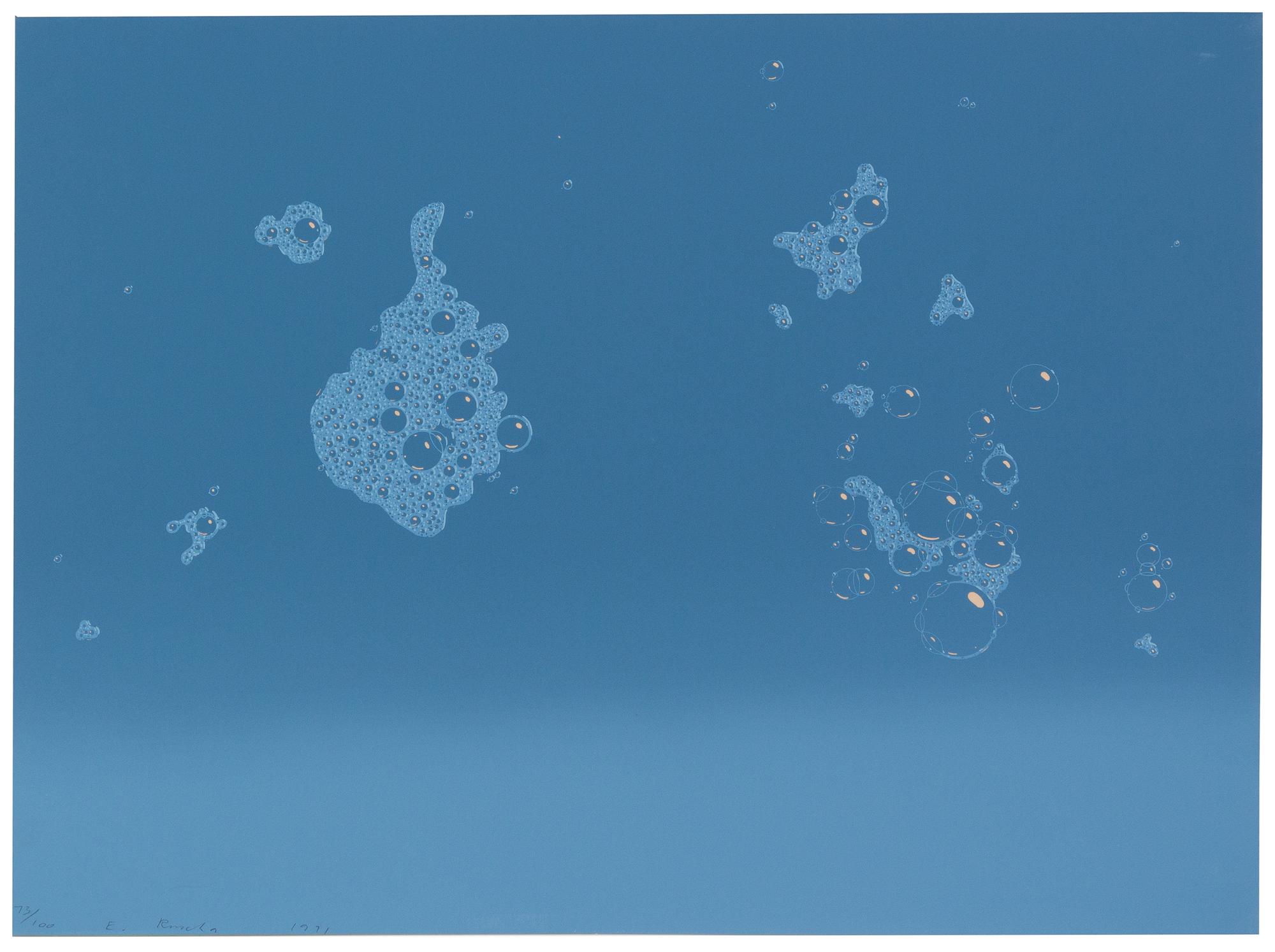 Ed Ruscha, (American, b. 1937), Blue Suds, 1971