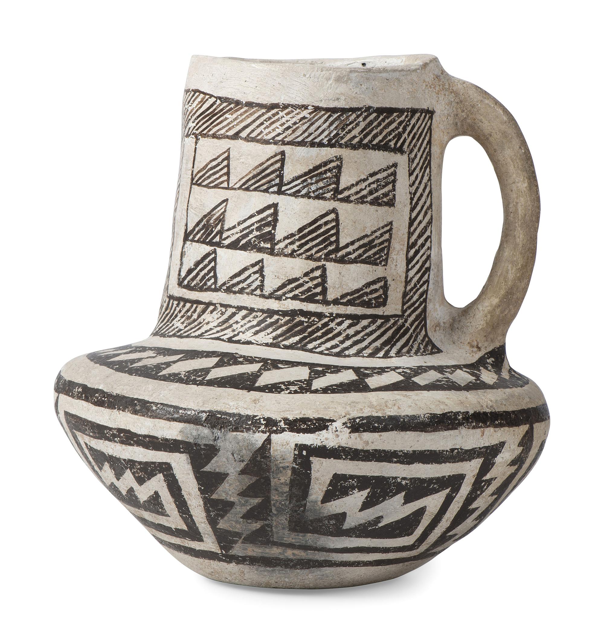 Ancestral Pueblo, Chaco Black-on-White Pitcher