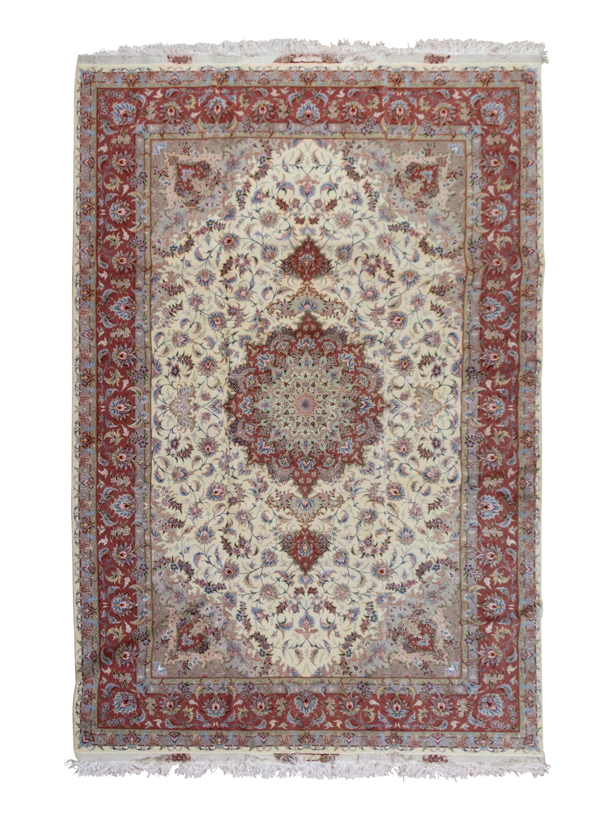 A Tabriz Silk and Wool Rug