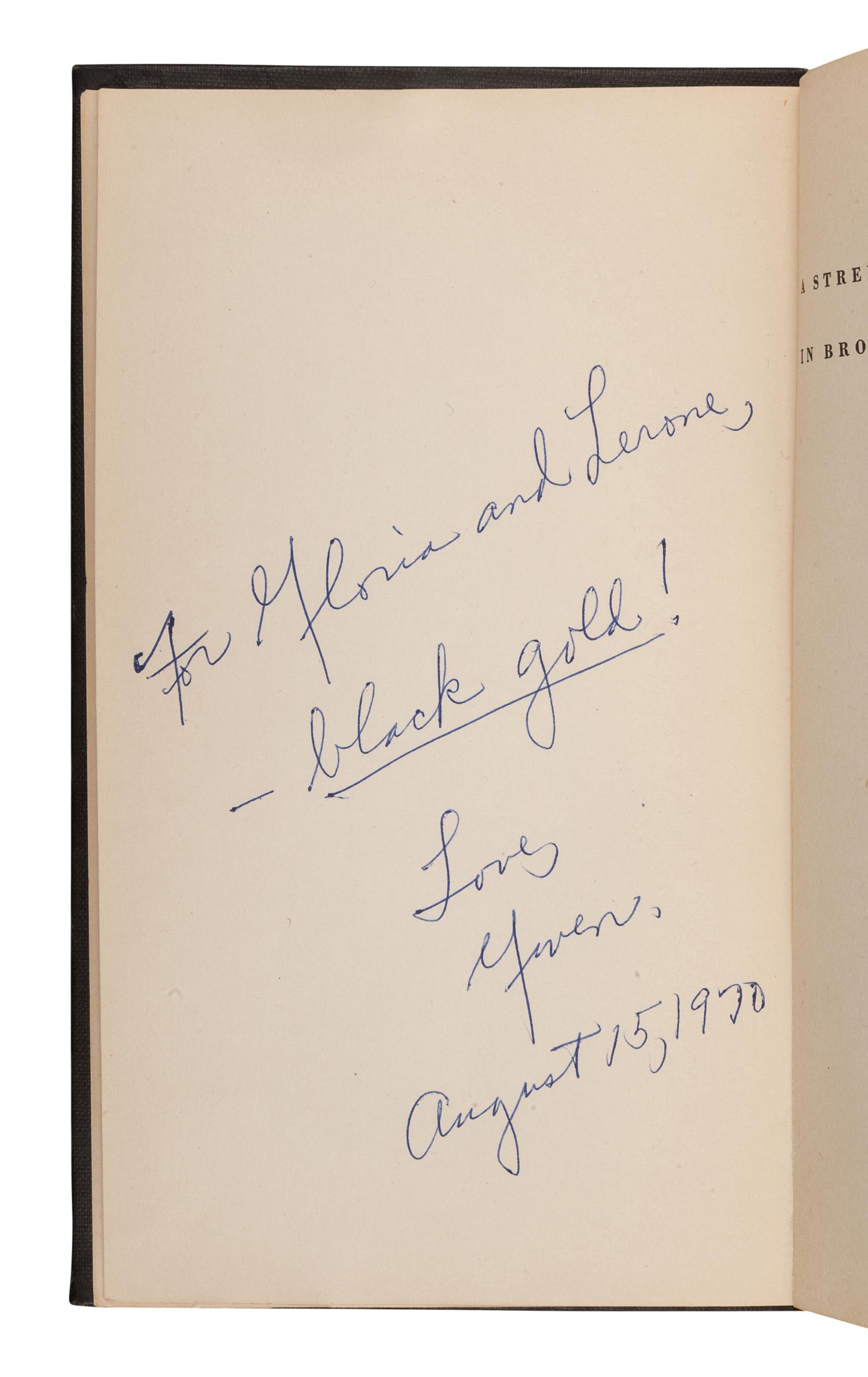 [AFRICAN-AMERICAN LITERATURE]. BROOKS, Gwendolyn (1917-2000). A Street in Bronzeville. New York and London: Harper & Brothers Publishers, 1945.