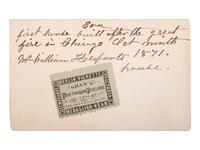 [EARLY PHOTOGRAPHY] SHAW, William, photographer. CDV of first house built following the Chicago fire.