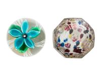 A Group of Three Glass Paperweights