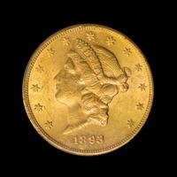 A United States 1893-S Liberty Head $20 Gold Coin