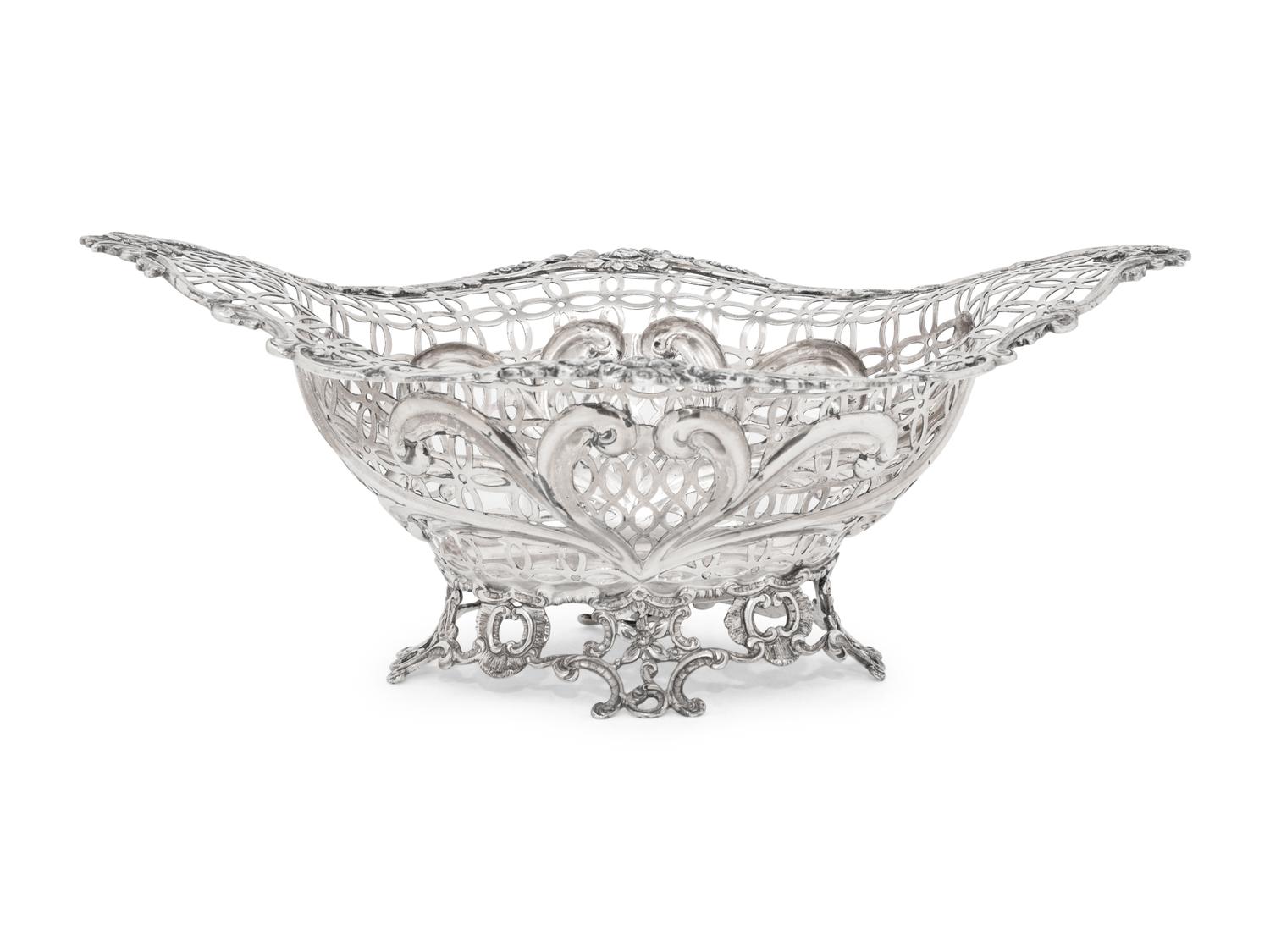 A Pair of Victorian Silver Reticulated Baskets