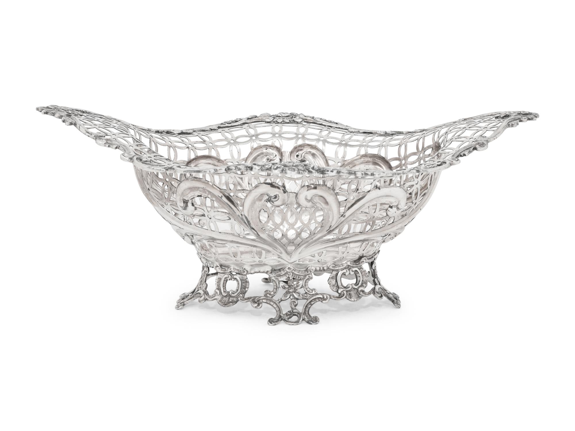 A Pair of Victorian Silver Reticulated Baskets