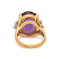 AMETHYST AND DIAMOND RING