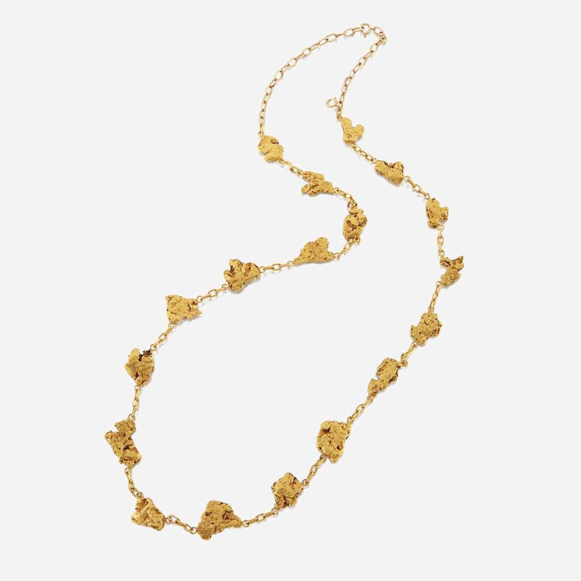 A high karat gold necklace