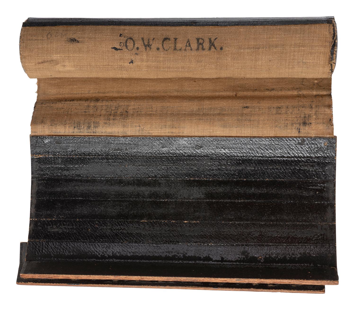 Orrin W. Clark, Company H, 60th Massachusetts Volunteer Infantry Regiment. Civil War-era writing kit patented by George Hathaway, 1861.