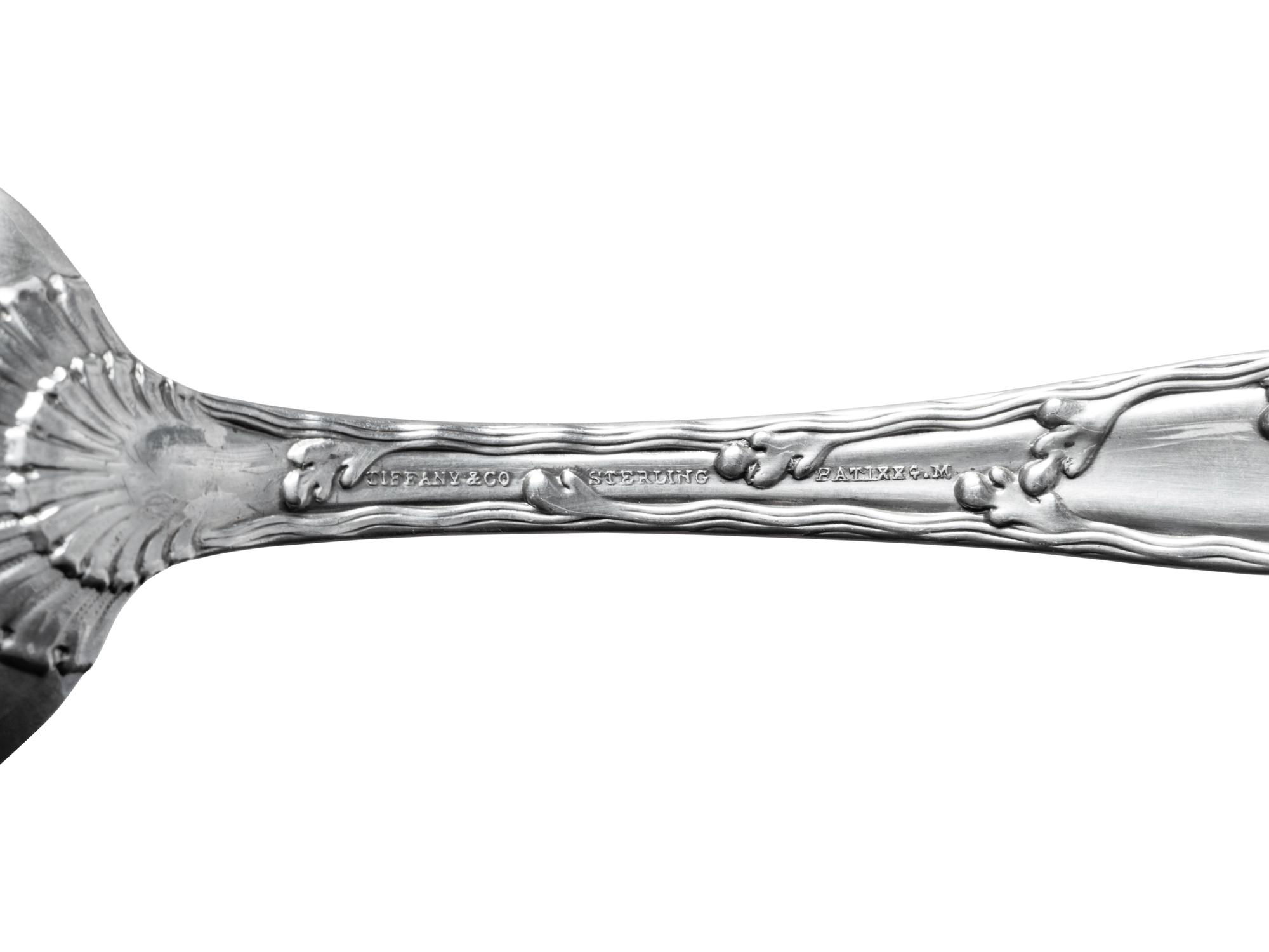 A Tiffany and Co. Wave Edge Silver Flatware Service