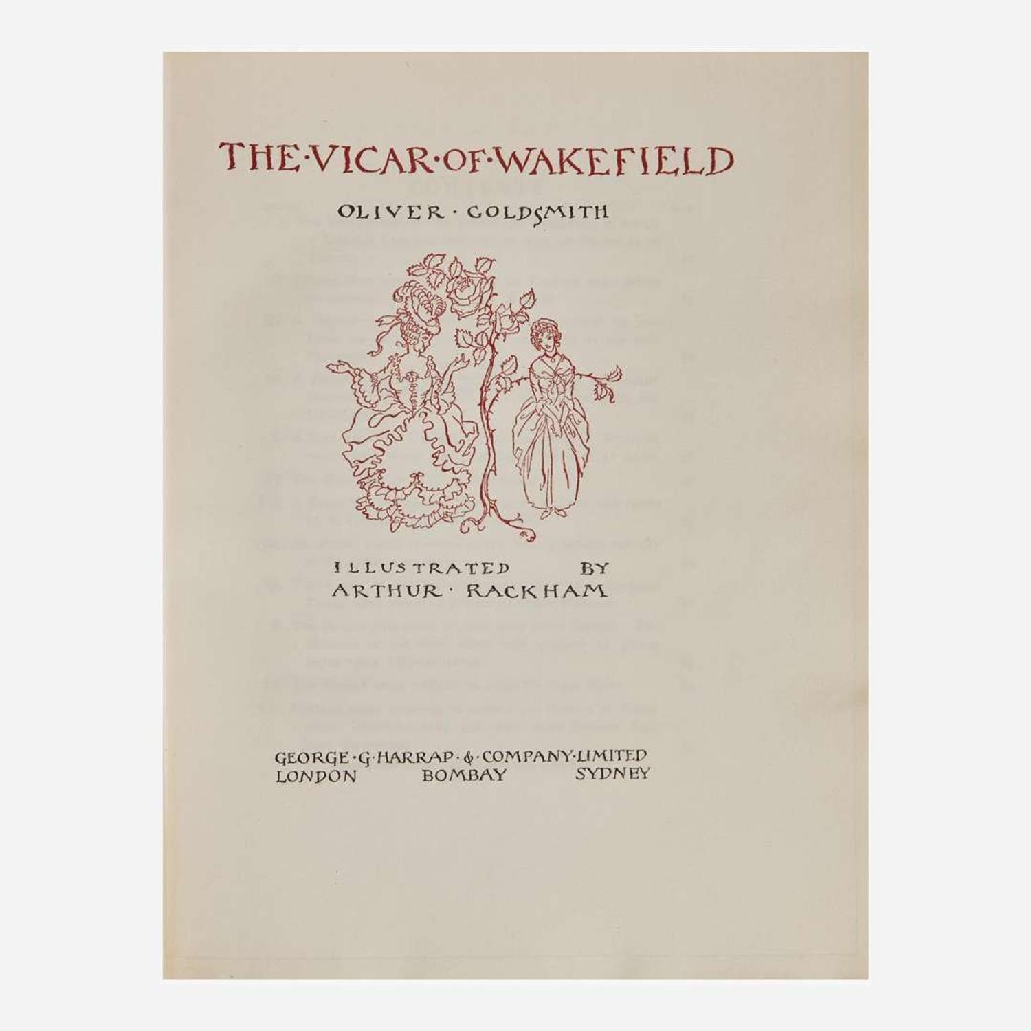 [Children's & Illustrated] [Rackham, Arthur] Goldsmith, Oliver The Vicar of Wakefield