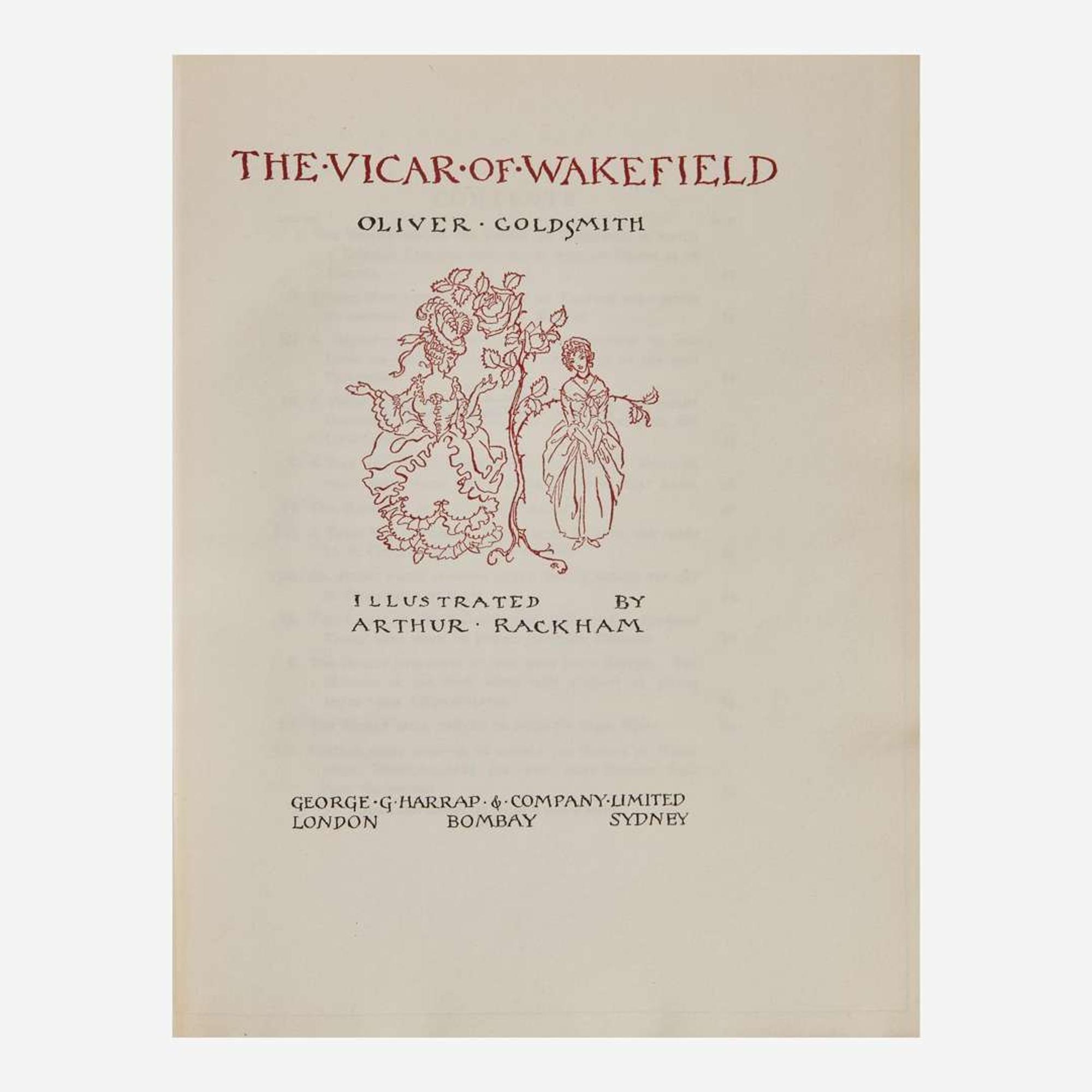 [Children's & Illustrated] [Rackham, Arthur] Goldsmith, Oliver The Vicar of Wakefield
