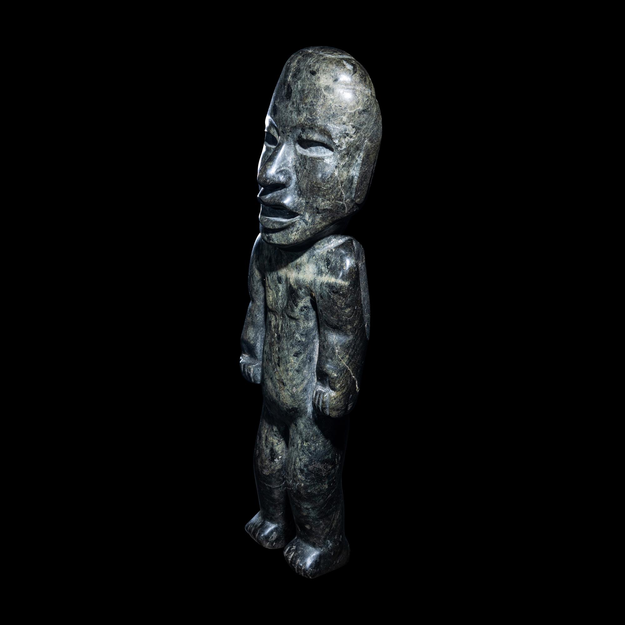 A Teotihuacan Serpentine Standing Figure