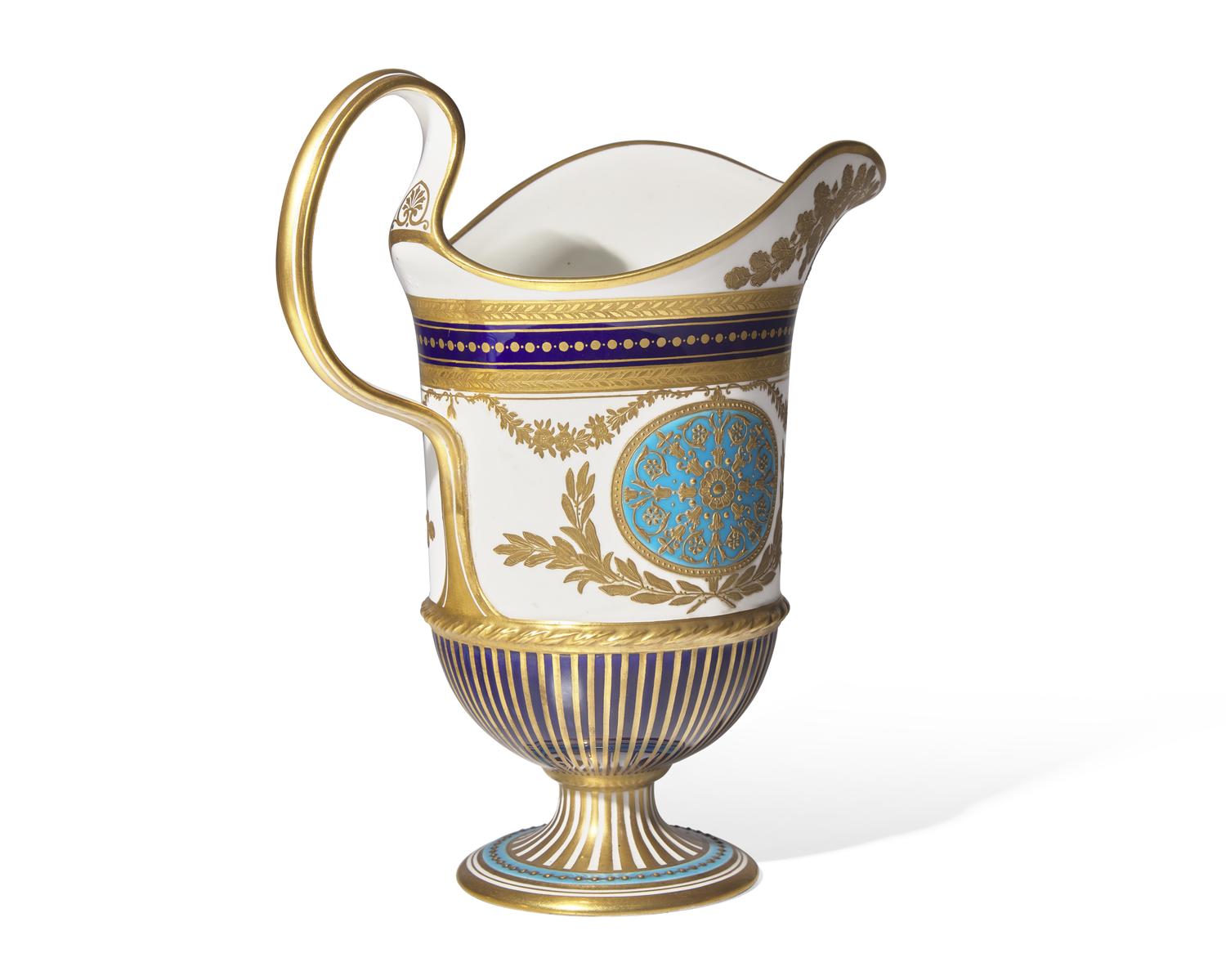 A Wedgwood Parcel Gilt Porcelain Pitcher