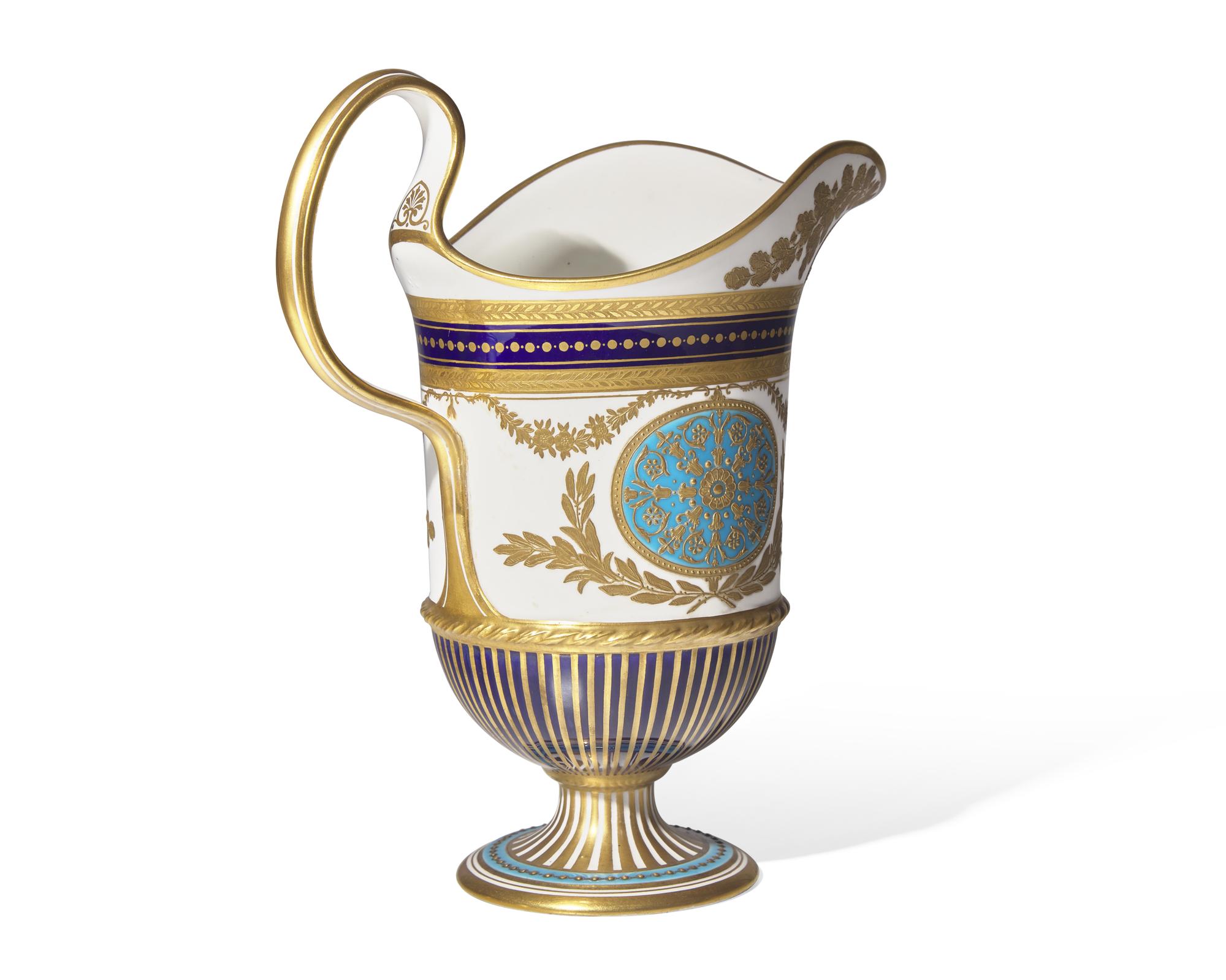 A Wedgwood Parcel Gilt Porcelain Pitcher